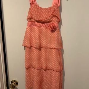 Salmon semi formal dress